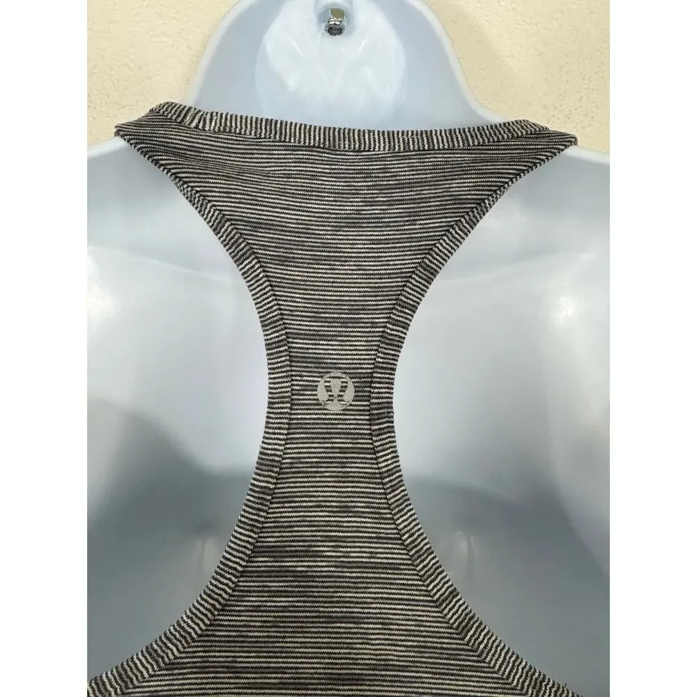 Lululemon Racerback Tank Size 6 Gray Space Dye Athletic Yoga Top
